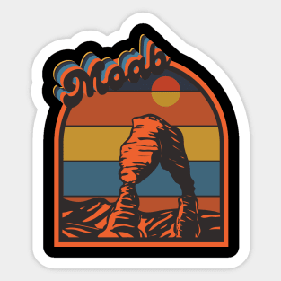 Retro Moab Utah Sticker